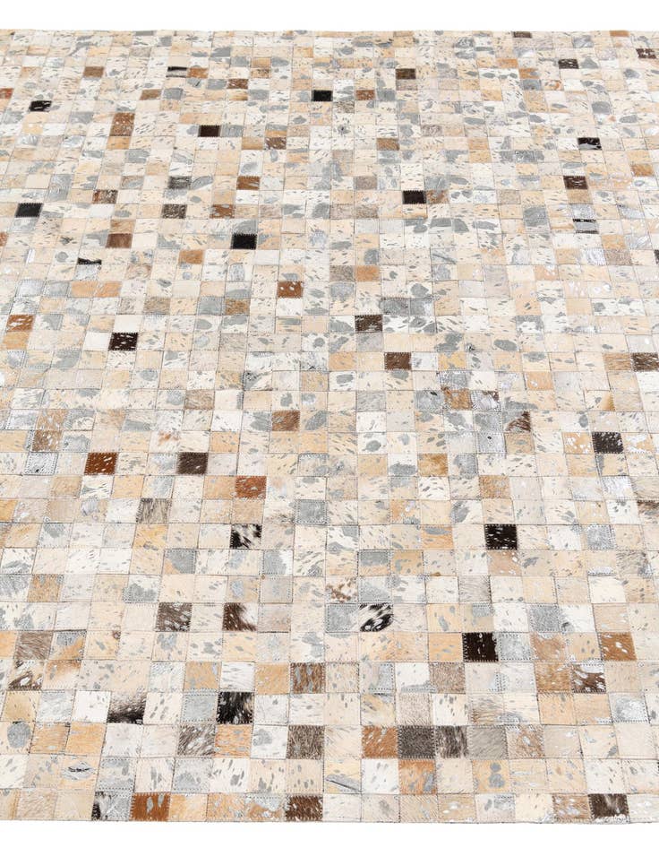 Detail image of  5' 3 x 7' 5 Cowhide Stocks Rug