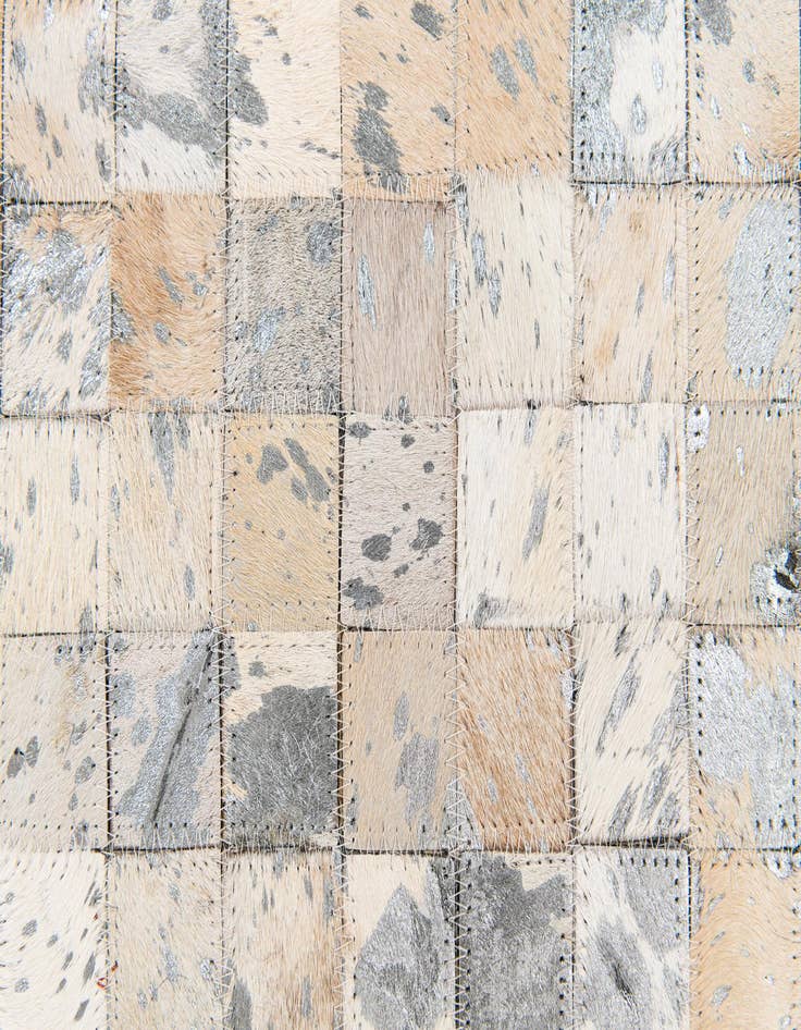 Detail image of  5' 3 x 7' 5 Cowhide Stocks Rug