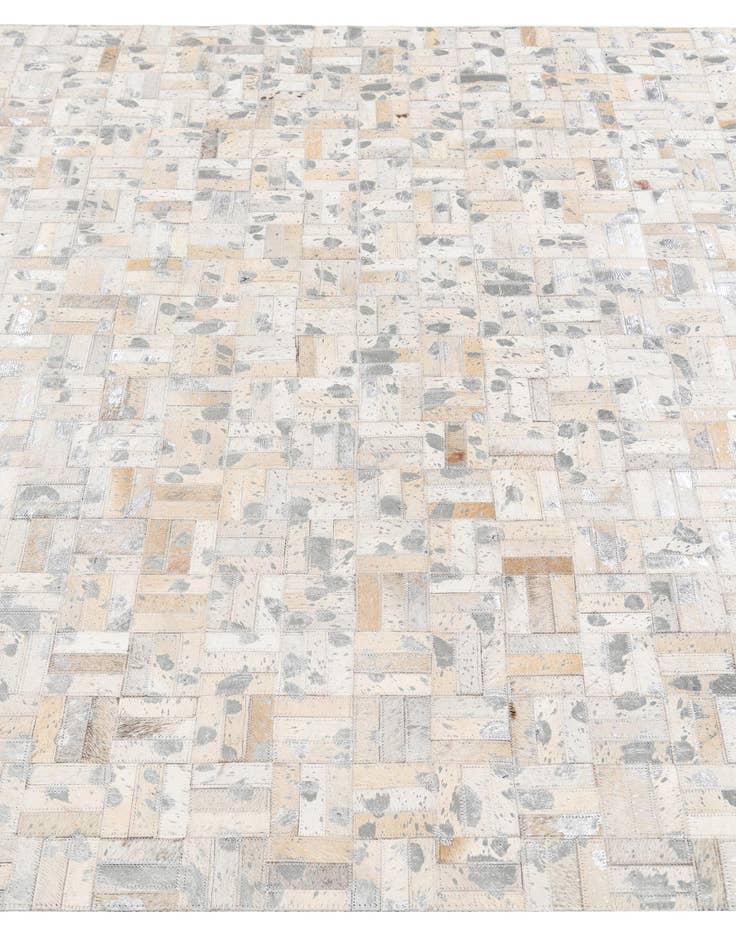 Detail image of  4' 11 x 8' 1 Cowhide Stocks Rug