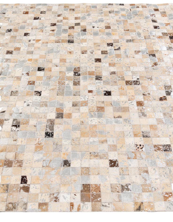 Detail image of  5' 2 x 7' 5 Cowhide Stocks Rug