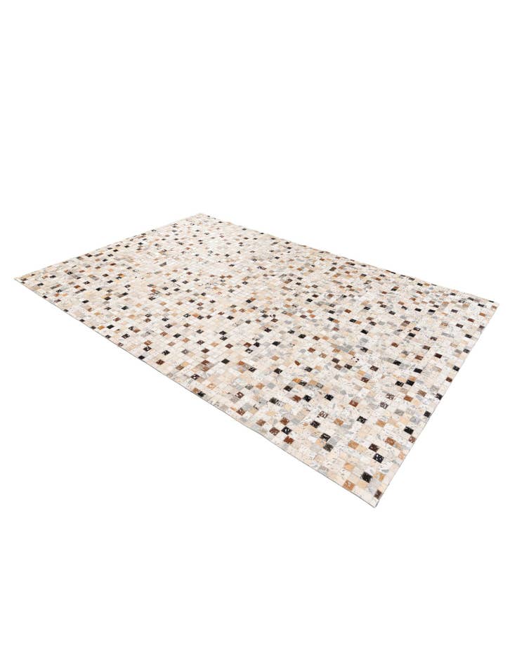 Detail image of  5' 1 x 7' 7 Cowhide Stocks Rug