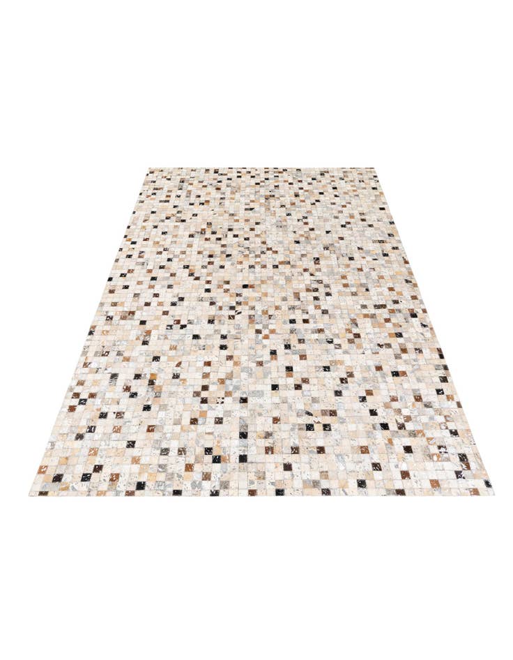 Detail image of  5' 1 x 7' 7 Cowhide Stocks Rug