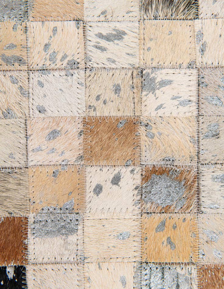 Detail image of  5' 1 x 7' 7 Cowhide Stocks Rug