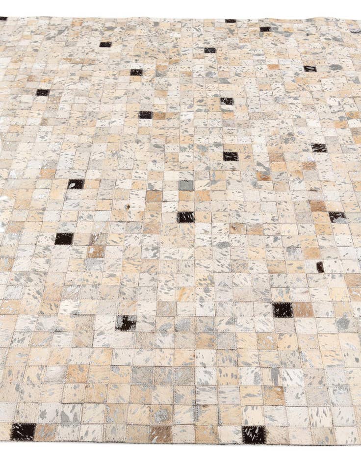 Detail image of  5' 4 x 7' 6 Cowhide Stocks Rug