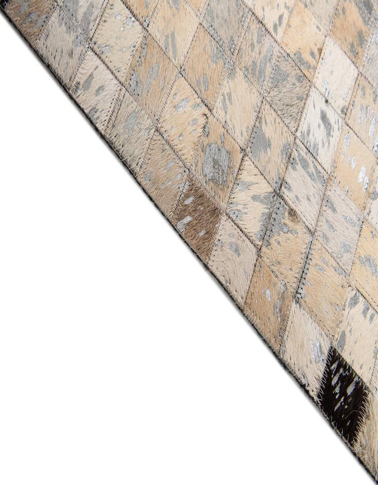 Detail image of  5' 4 x 7' 6 Cowhide Stocks Rug