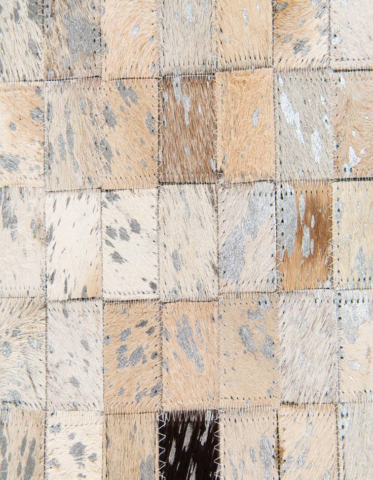 Detail image of  5' 4 x 7' 6 Cowhide Stocks Rug