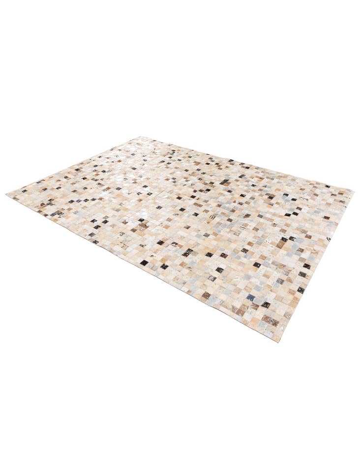 Detail image of  5' 3 x 7' 6 Cowhide Stocks Rug