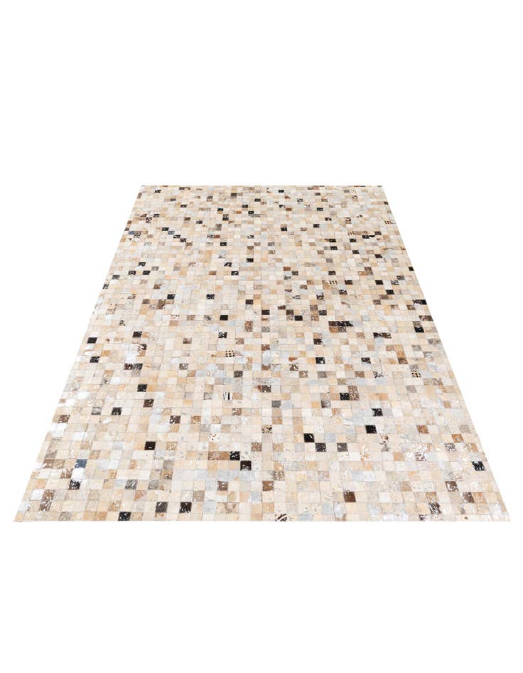 Detail image of  5' 3 x 7' 6 Cowhide Stocks Rug