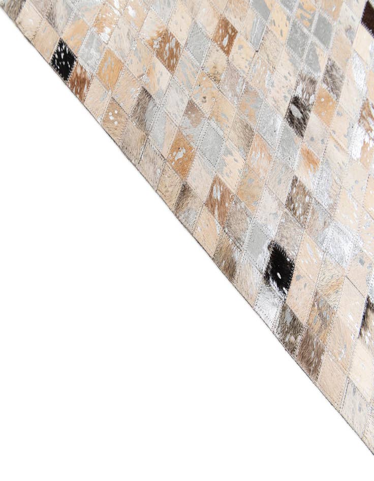 Detail image of  5' 5 x 7' 8 Cowhide Stocks Rug