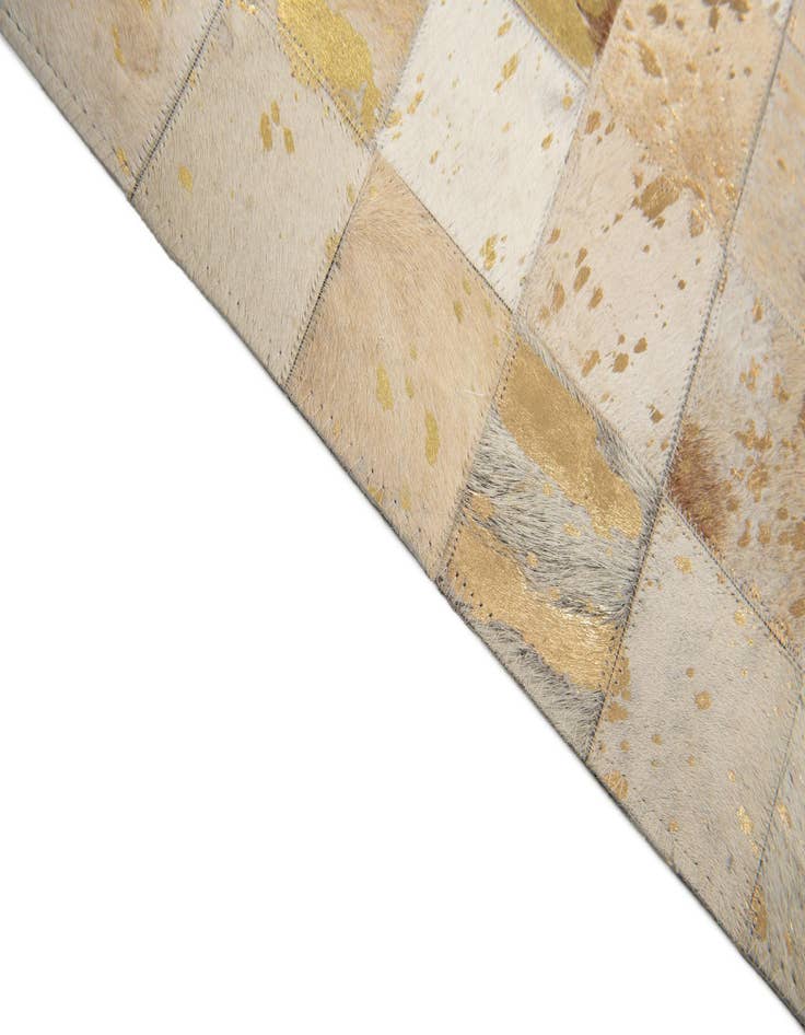 Detail image of  8' 1 x 9' 8 Cowhide Stocks Rug