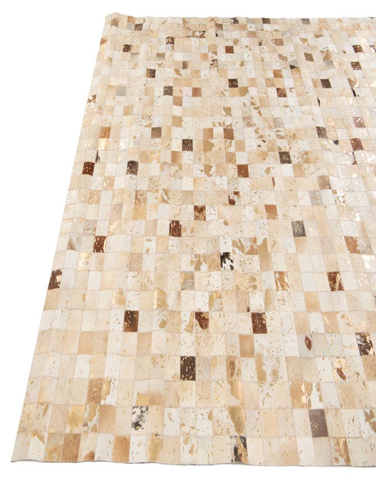 Detail image of  7' 10 x 9' 9 Cowhide Stocks Rug