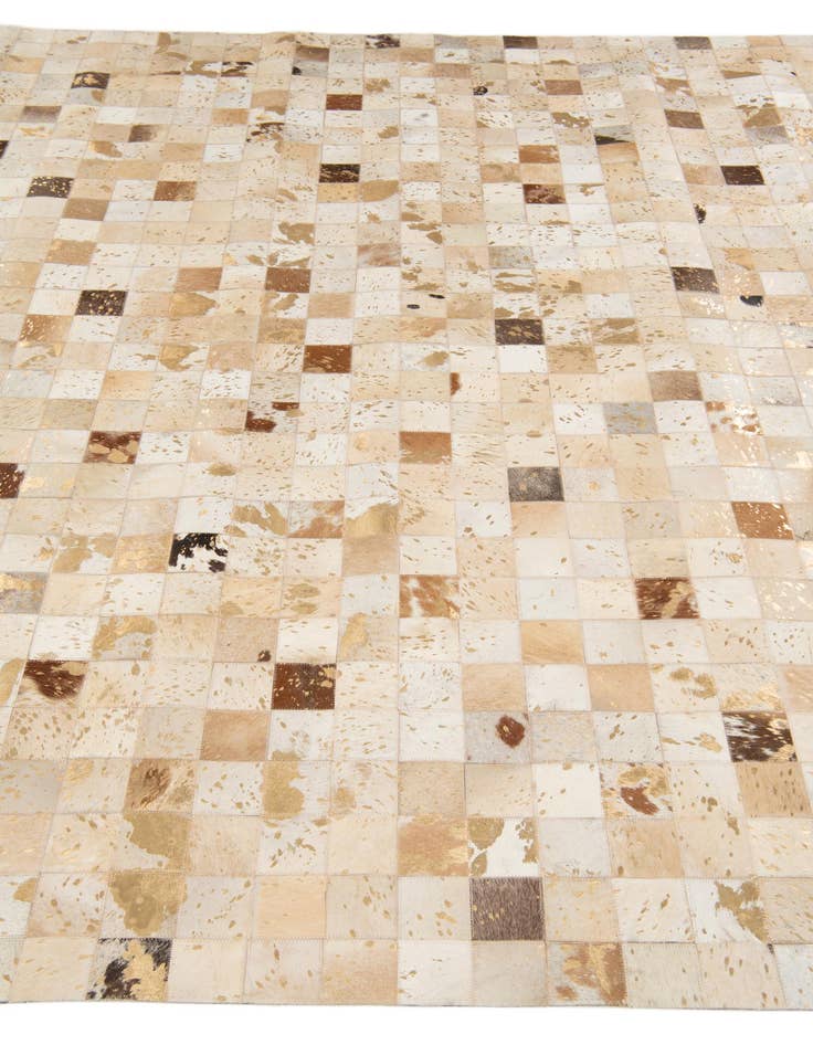 Detail image of  7' 10 x 9' 9 Cowhide Stocks Rug