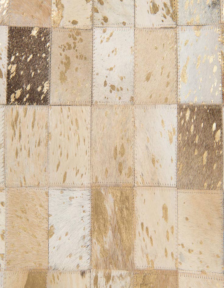 Detail image of  7' 10 x 9' 9 Cowhide Stocks Rug