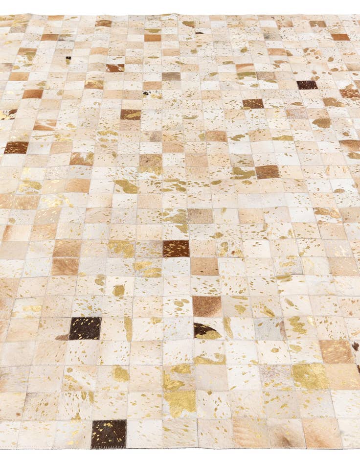 Detail image of  7' 10 x 9' 9 Cowhide Stocks Rug