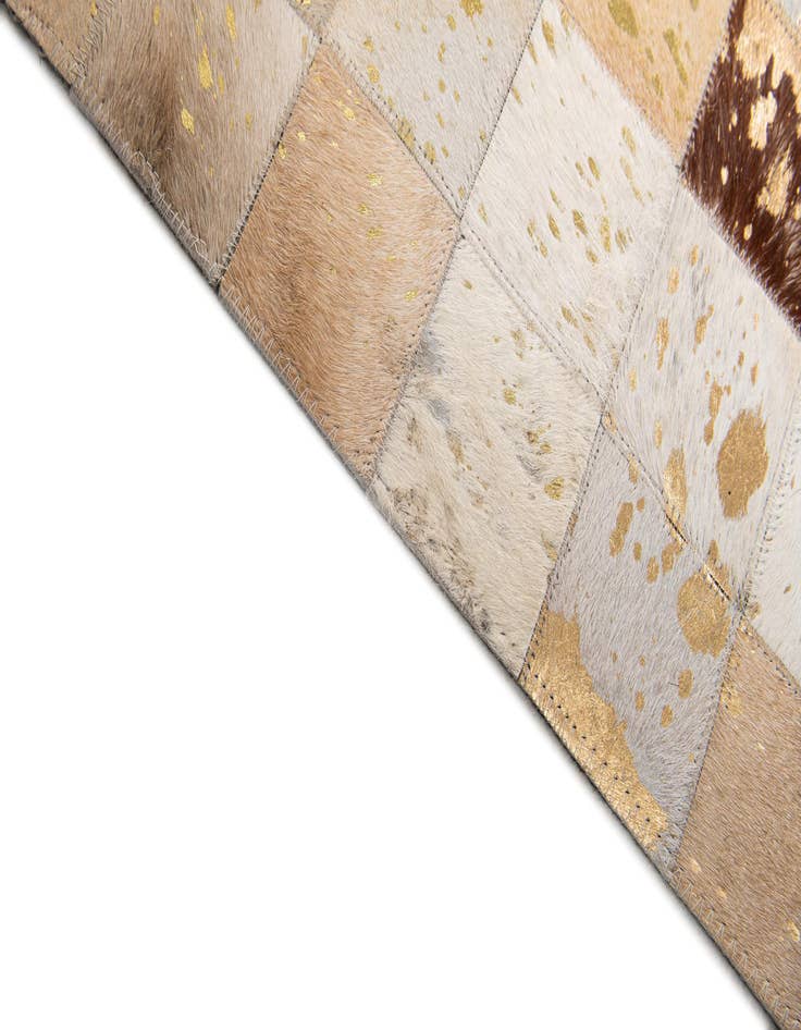 Detail image of  7' 10 x 9' 9 Cowhide Stocks Rug