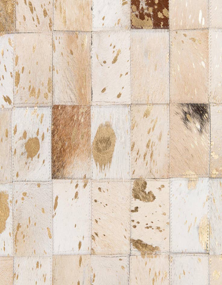 Detail image of  7' 10 x 9' 9 Cowhide Stocks Rug