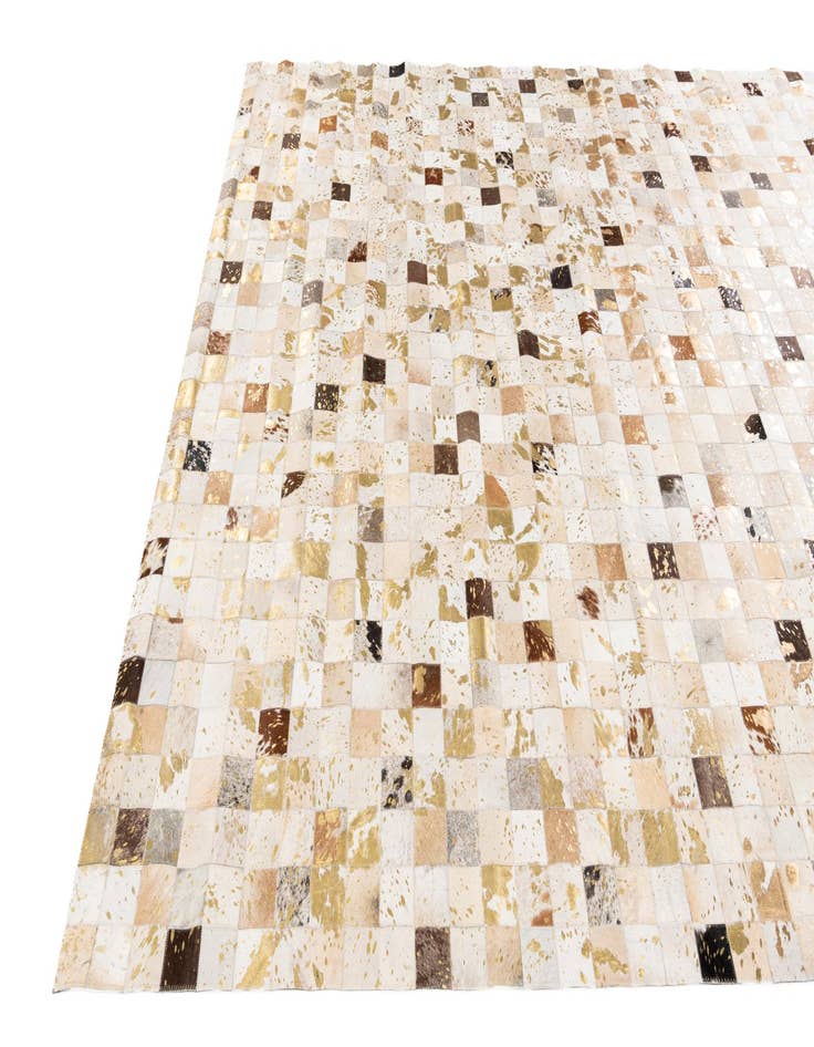 Detail image of  7' 10 x 9' 10 Cowhide Stocks Rug