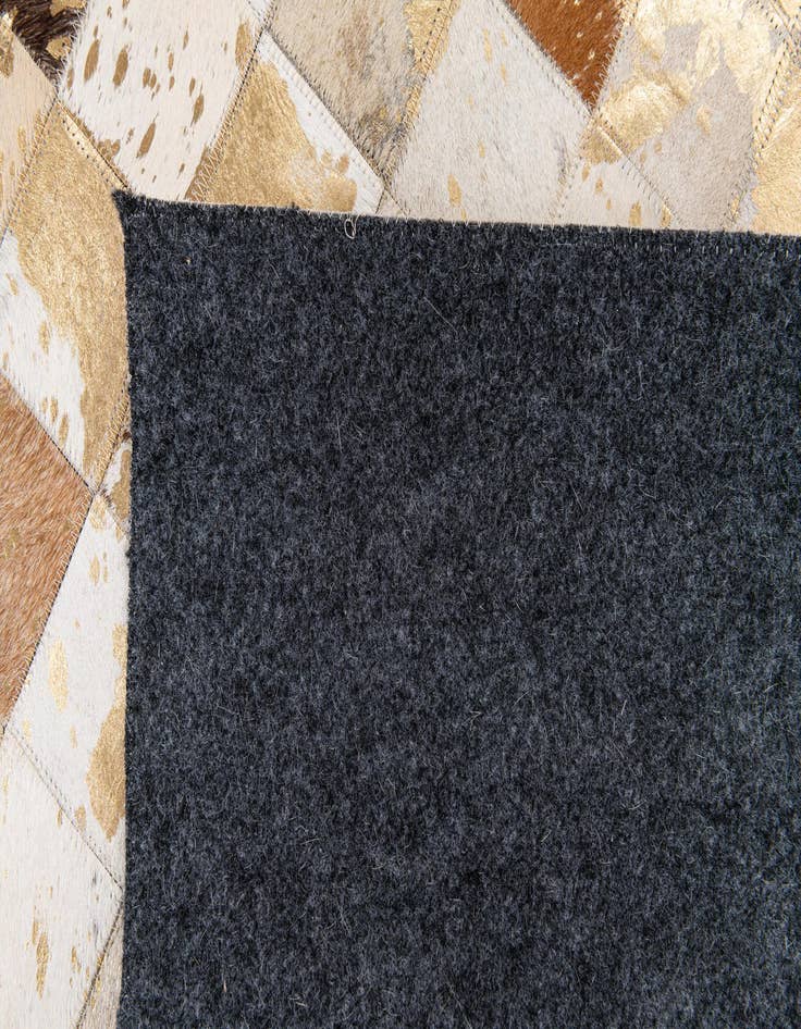 Detail image of  7' 10 x 9' 10 Cowhide Stocks Rug