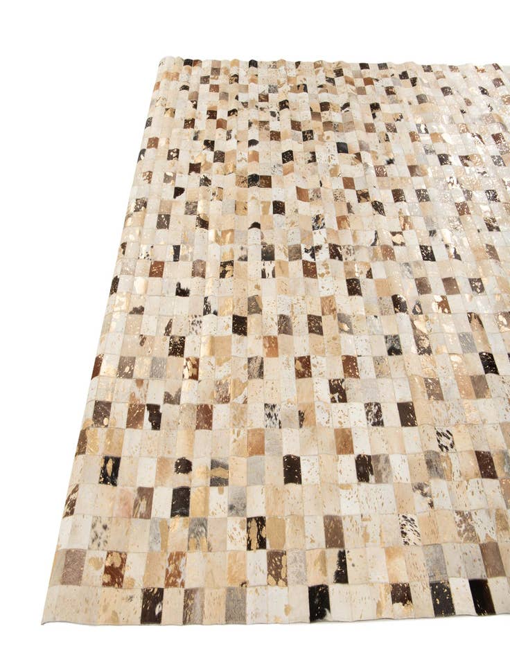 Detail image of  8' 1 x 9' 11 Cowhide Stocks Rug