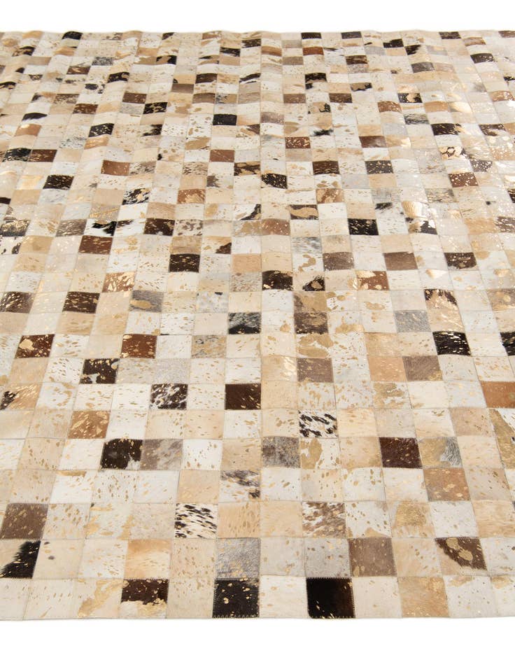 Detail image of  8' 1 x 9' 11 Cowhide Stocks Rug
