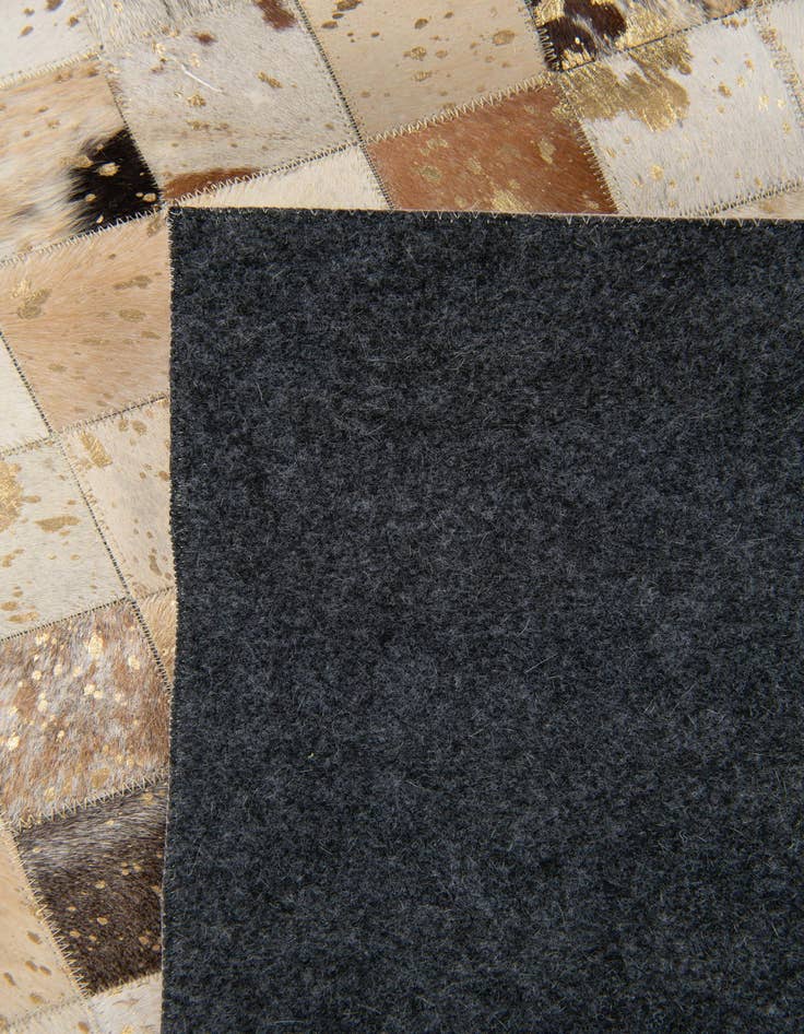 Detail image of  8' 1 x 9' 11 Cowhide Stocks Rug