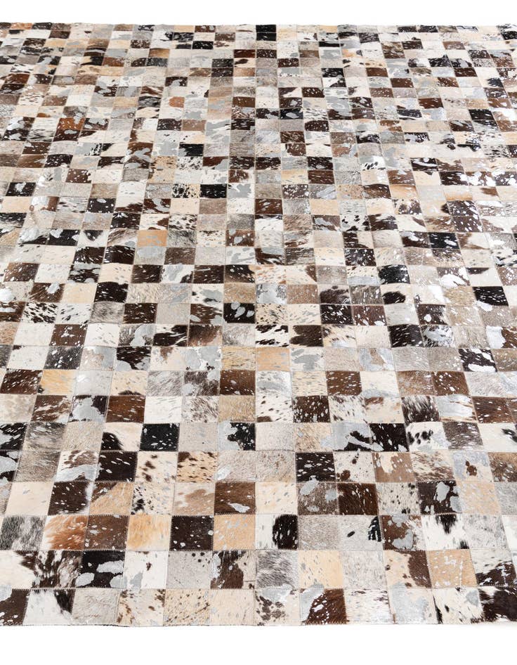 Detail image of  8' 2 x 9' 11 Cowhide Stocks Rug