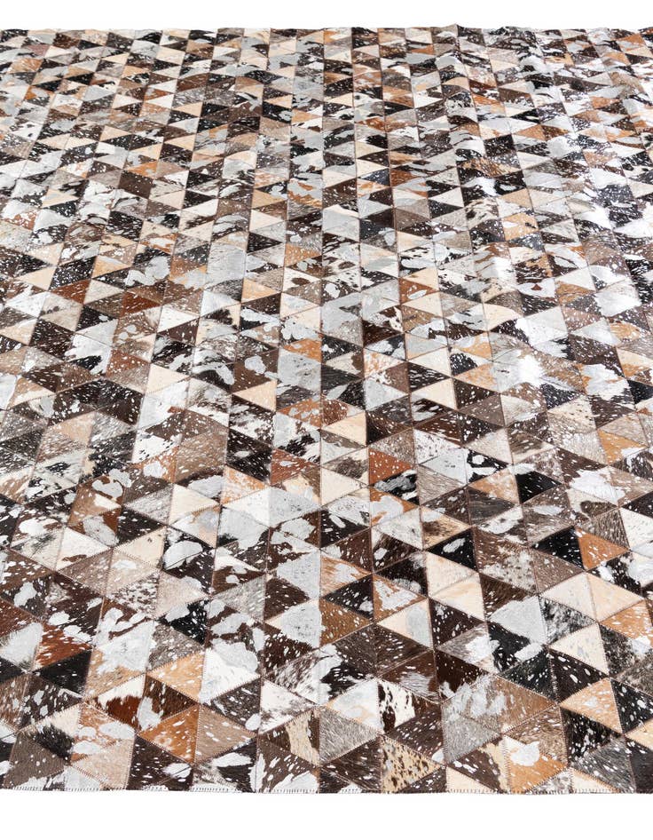 Detail image of  8' 1 x 9' 9 Cowhide Stocks Rug