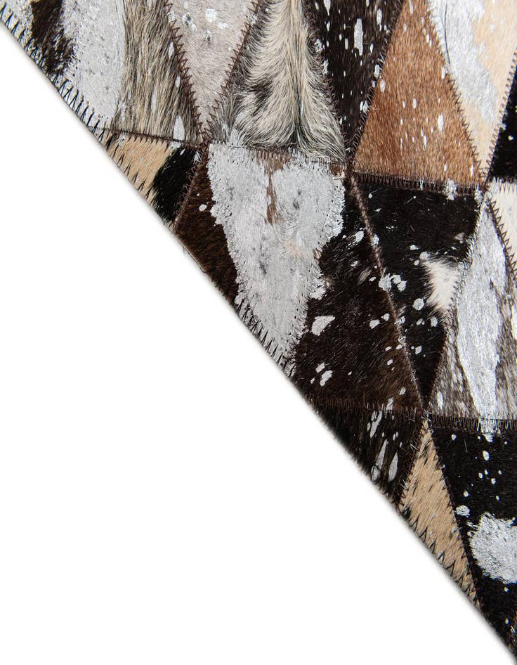 Detail image of  8' 1 x 9' 9 Cowhide Stocks Rug