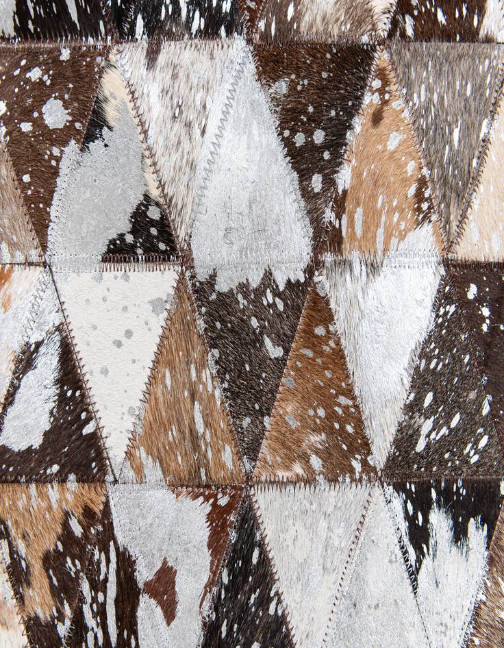 Detail image of  8' 1 x 9' 9 Cowhide Stocks Rug