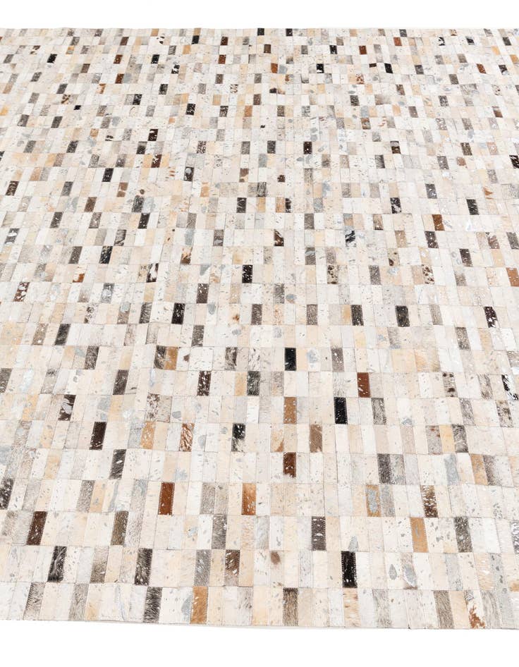 Detail image of  7' 11 x 9' 11 Cowhide Stocks Rug