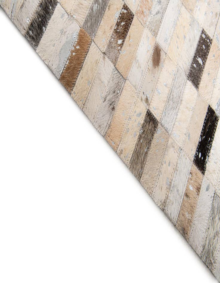 Detail image of  7' 11 x 9' 11 Cowhide Stocks Rug