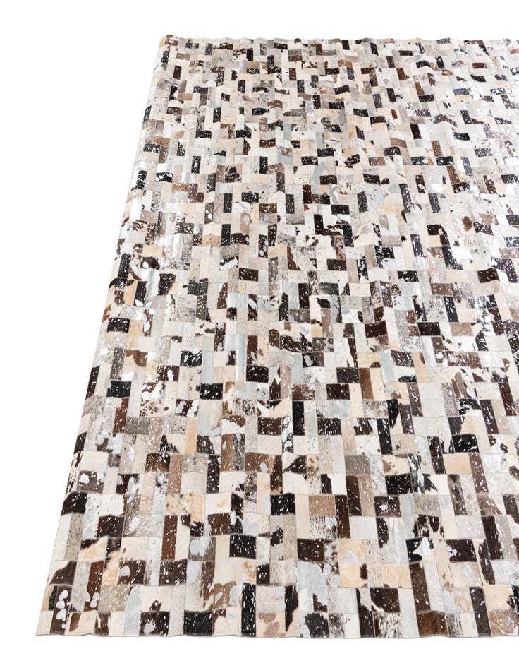 Detail image of  7' 11 x 9' 10 Cowhide Stocks Rug
