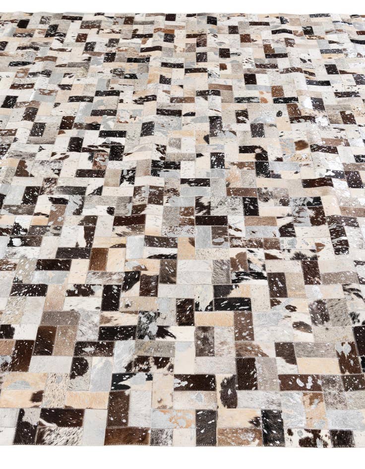 Detail image of  7' 11 x 9' 10 Cowhide Stocks Rug