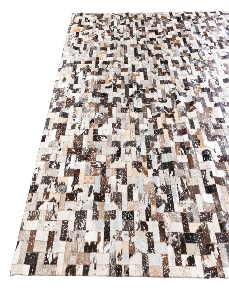 Detail image of  8' 1 x 10' Cowhide Stocks Rug