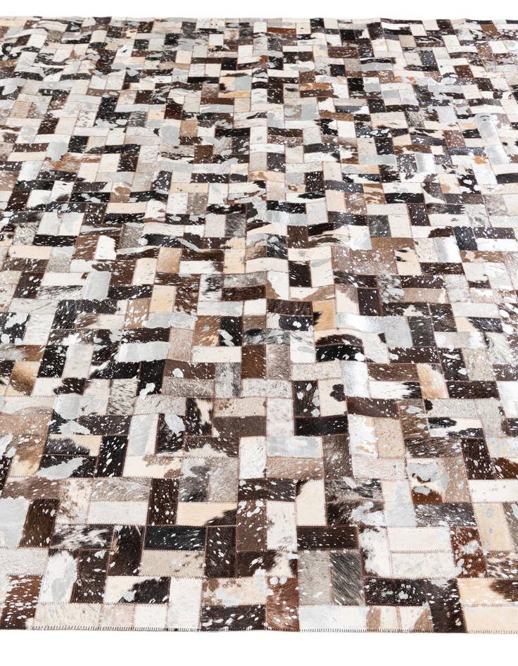 Detail image of  8' 1 x 10' Cowhide Stocks Rug