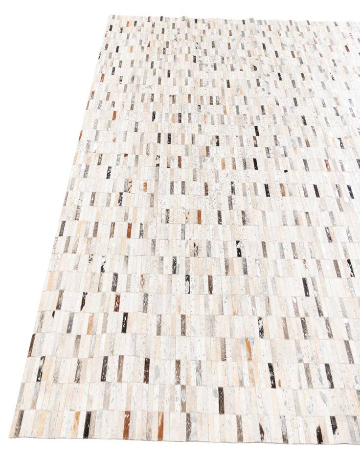 Detail image of  7' 11 x 9' 11 Cowhide Stocks Rug