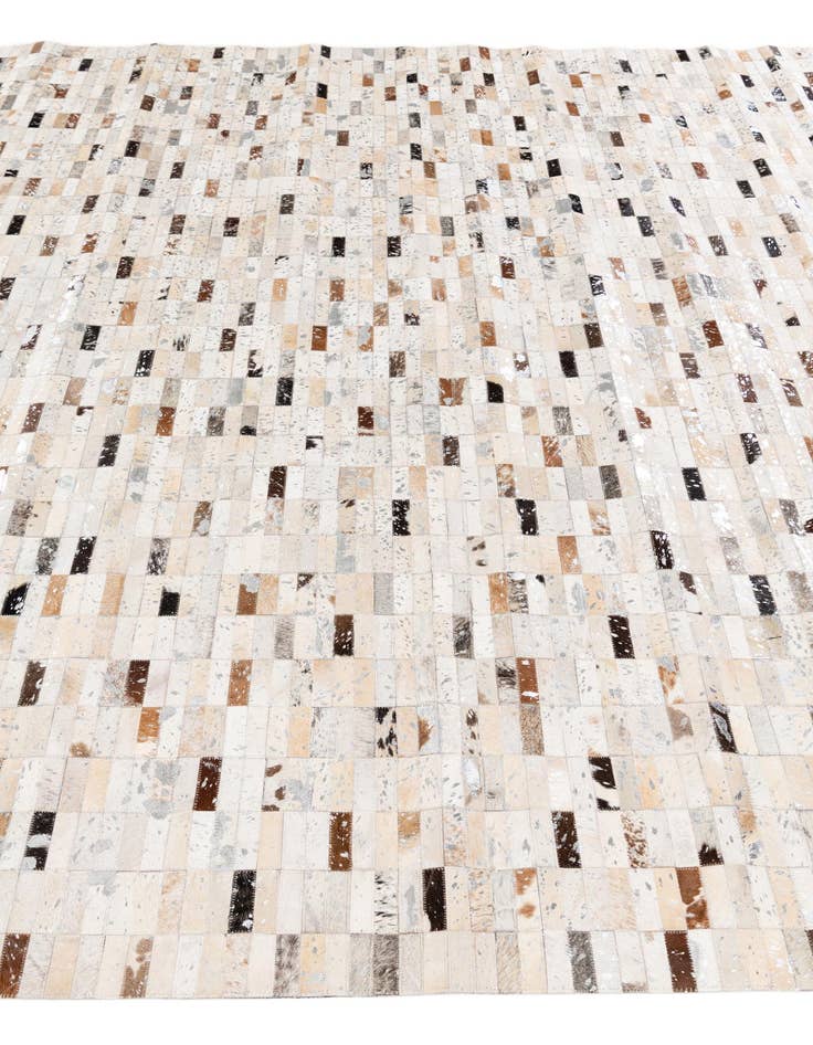 Detail image of  7' 11 x 9' 11 Cowhide Stocks Rug