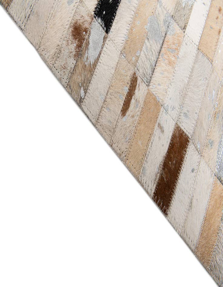 Detail image of  7' 11 x 9' 11 Cowhide Stocks Rug