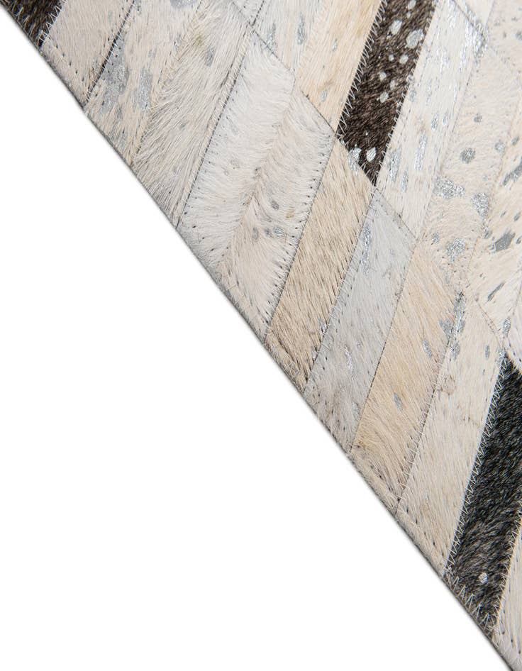 Detail image of  7' 11 x 9' 11 Cowhide Stocks Rug