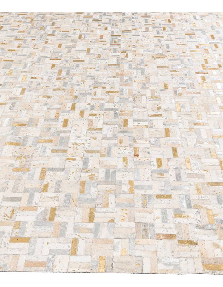 Detail image of  7' 11 x 9' 11 Cowhide Stocks Rug