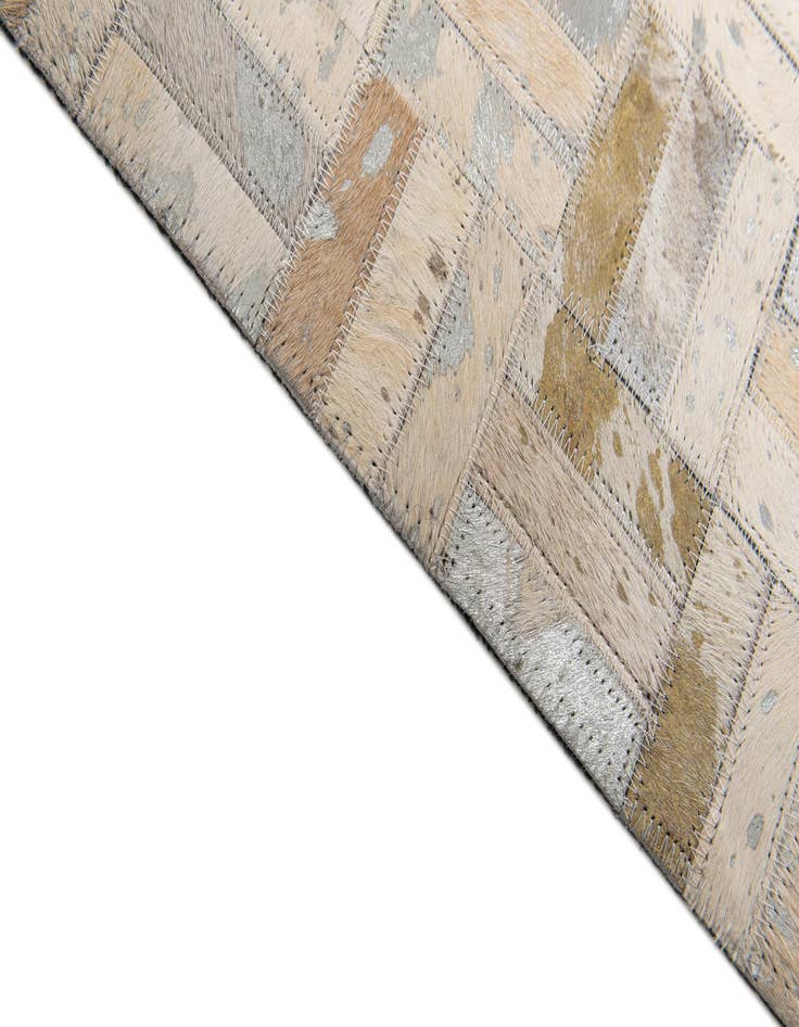 Detail image of  7' 11 x 9' 11 Cowhide Stocks Rug
