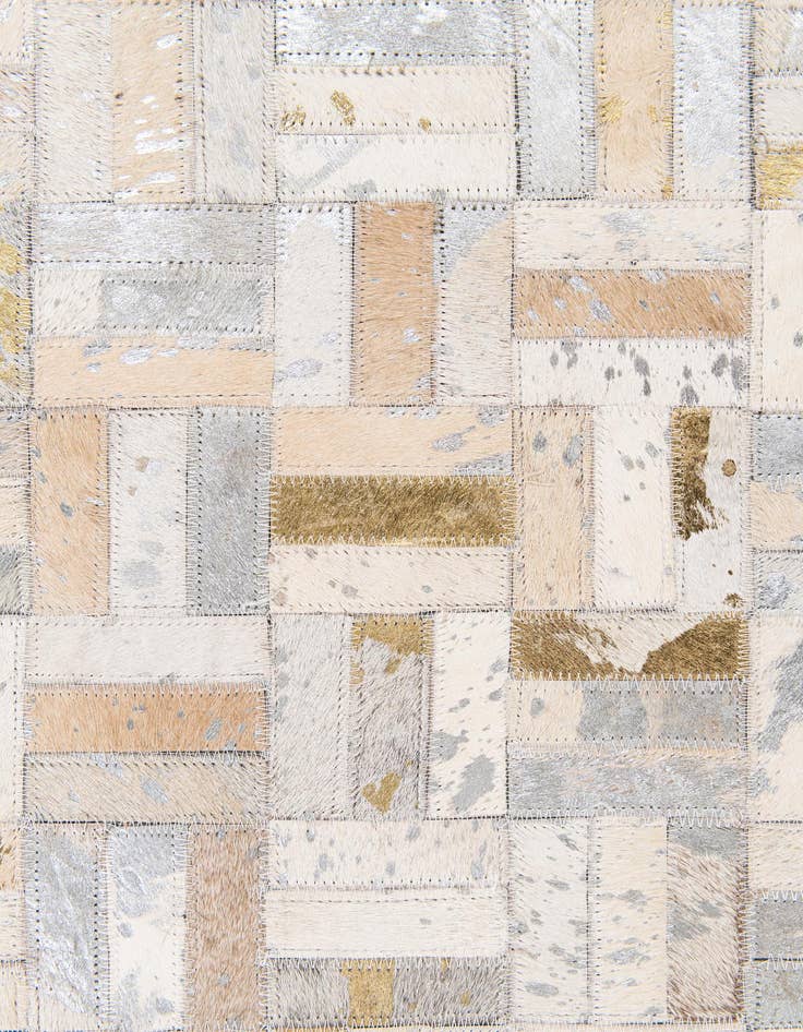 Detail image of  7' 11 x 9' 11 Cowhide Stocks Rug