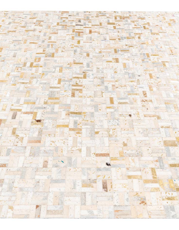 Detail image of  7' 10 x 9' 9 Cowhide Stocks Rug