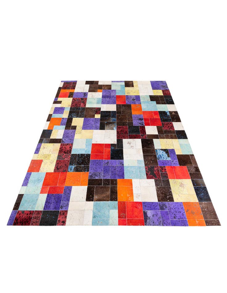 Detail image of  8' x 9' 10 Cowhide Stocks Rug