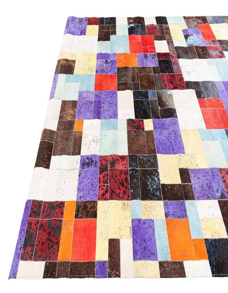 Detail image of  8' x 9' 10 Cowhide Stocks Rug