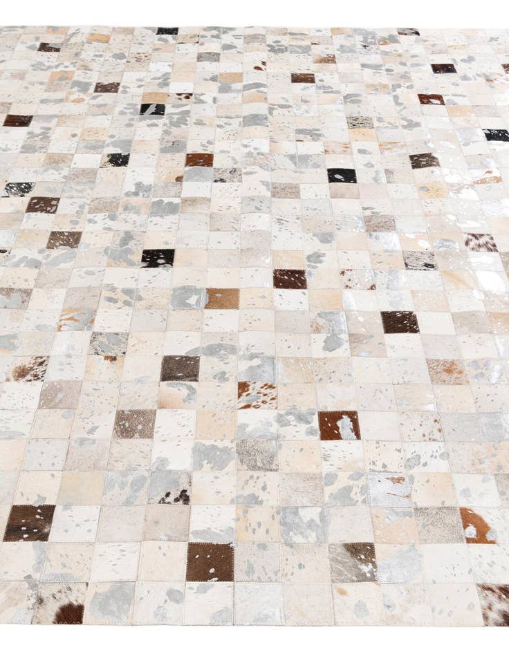 Detail image of  7' 11 x 9' 11 Cowhide Stocks Rug