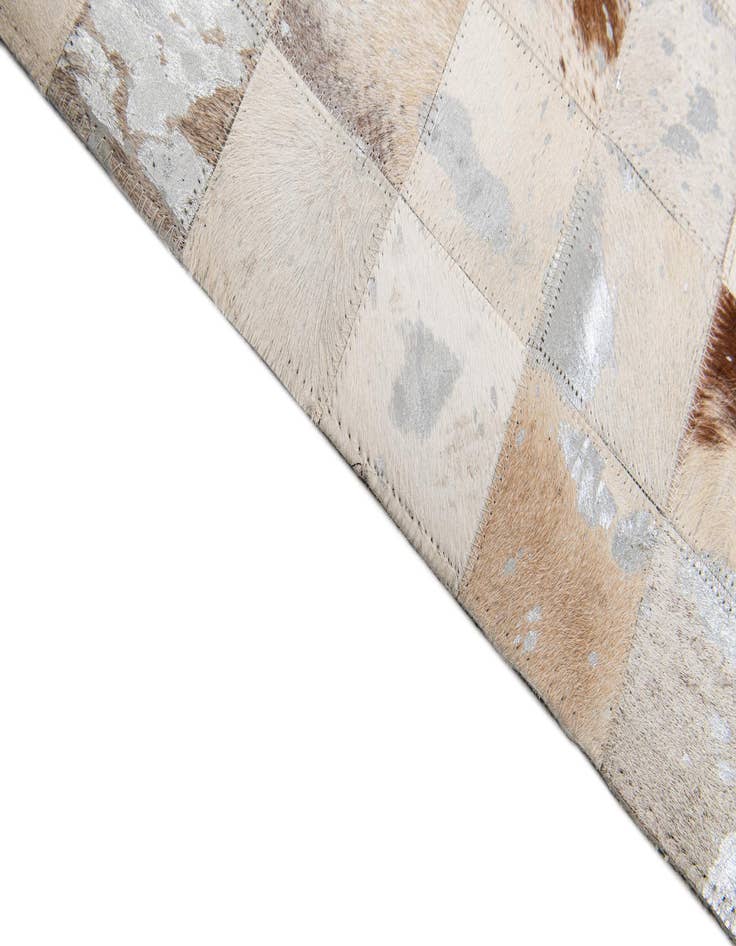 Detail image of  7' 11 x 9' 11 Cowhide Stocks Rug