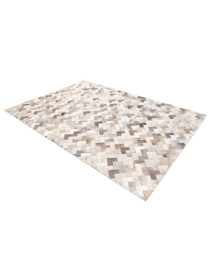 Detail image of  5' 7 x 7' 10 Cowhide Stocks Rug