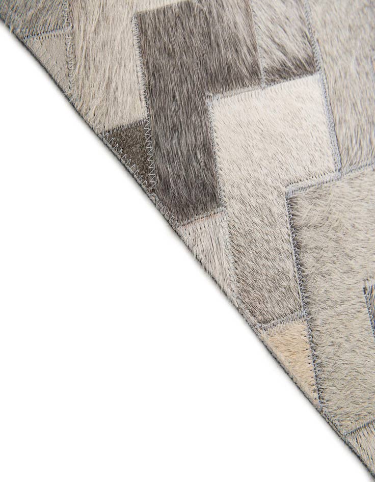 Detail image of  5' 7 x 7' 10 Cowhide Stocks Rug