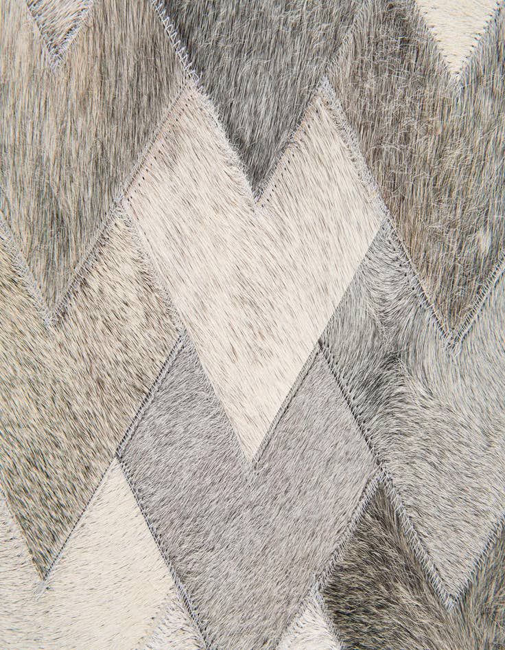 Detail image of  5' 7 x 7' 10 Cowhide Stocks Rug